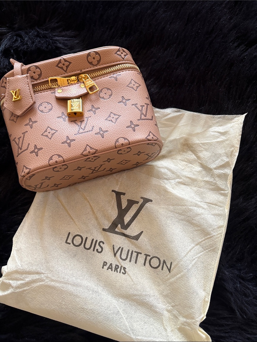 Louis Vuitton Pink Monogram Mini Vanity Bag with Gold Hardware - Picture 2 of 9